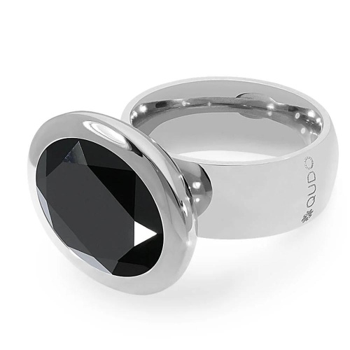 Кольцо Qudo TIVOLA big S jet  17.8 мм, 632223/17.8 BW/S фото 3